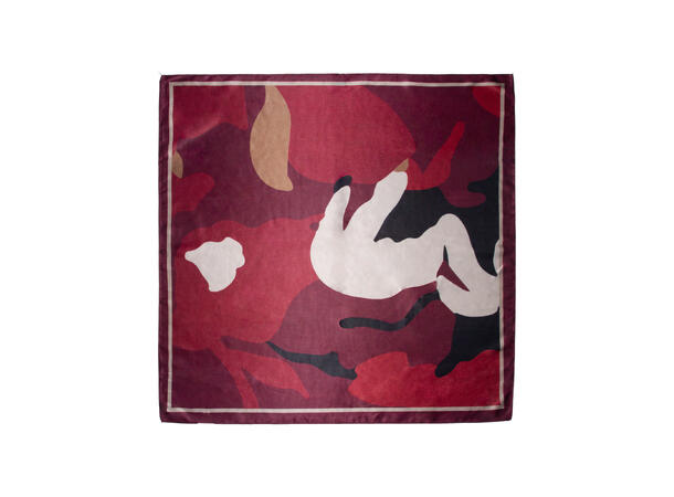 Skjerf svømmende 70x70cm vinrød 