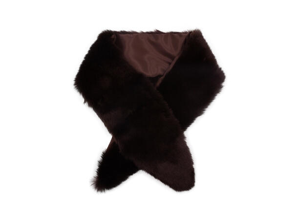 Skjerf tube i fake fur 7,5x82 brun Høst26 