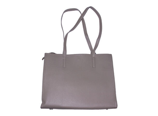 Veske stor klassisk 37x30x12cm taupe 