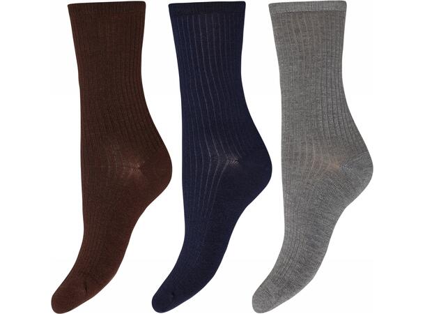 DECOY 3-pack ankle sock bamboo Multicolor 37-41 - AW26 