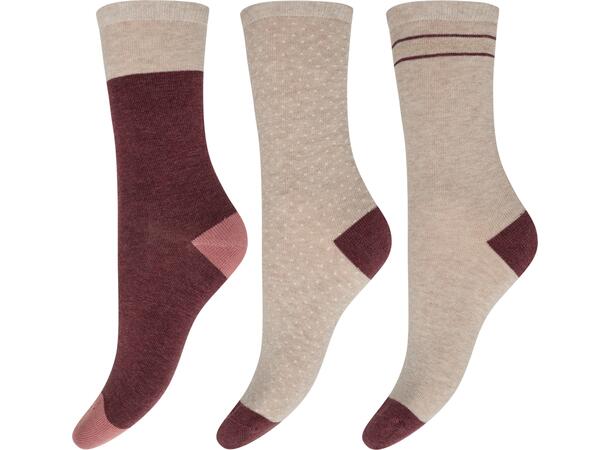 DECOY 3-pack ankle sock bamboo Multicolor 37-41 - SS27 