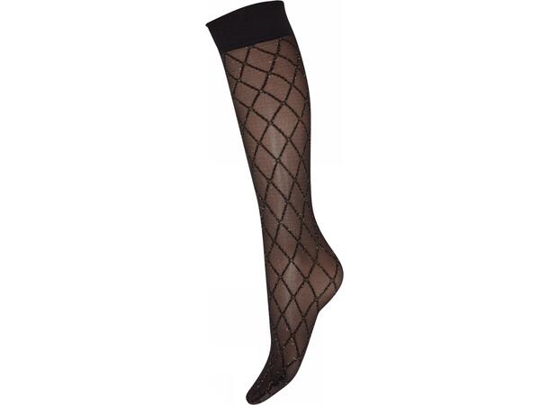 DECOY kneehigh check lurex 25D Black 37-41 - AW26 