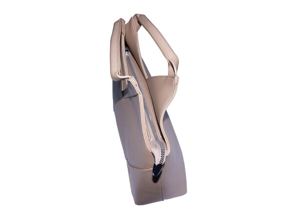 Håndveske "storflettet" beige 