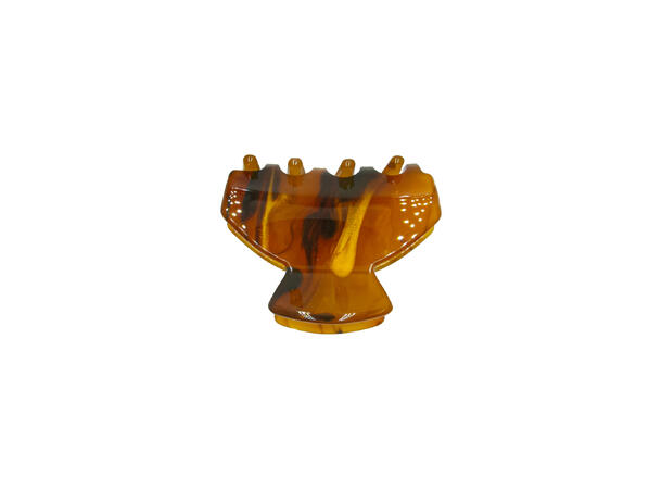 Hårklype liten 4,5x3,5 cm orange 