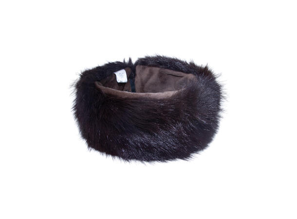 Pannebånd m/ pels front NY brun Fake fur Høst 26 