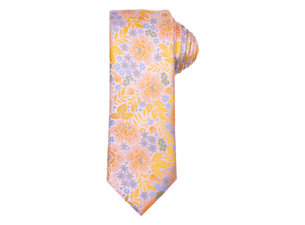 Santi Silkeslips 7,0cm m/blomster* oransje 