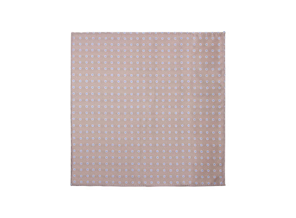 Santi silkeslips+lommetørkle mønstert sett hengende beige 