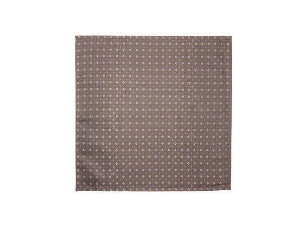 Santi silkeslips+lommetørkle mønstret* sett hengende beige 