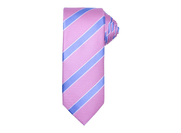 Santi silkeslips+lommetørkle mønstret sett hengende rosa 