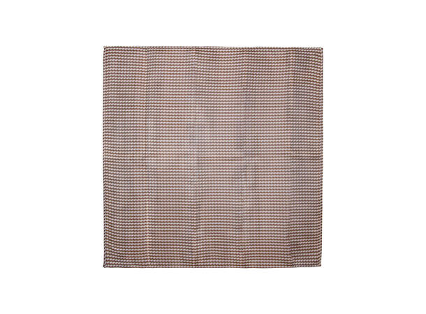 Santi silkeslips+lommetørkle mønstret sett hengende beige 