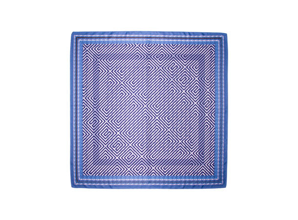 Skjerf dobbeltside mønstert 70x70 navy* 
