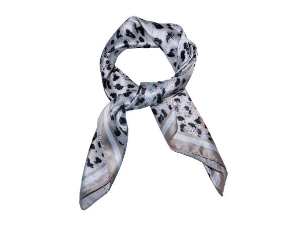 Skjerf dyreprint 70x70 beige 