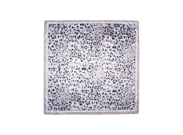 Skjerf dyreprint 70x70 beige* 
