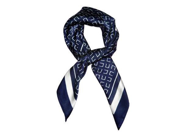 Skjerf enkel mønster 70x70 navy NEW 