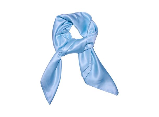 Skjerf ensfarget 70x70 lys blå 