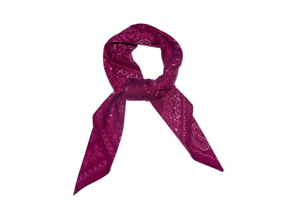 Skjerf flermønstret Ull 70x70 bordeaux 