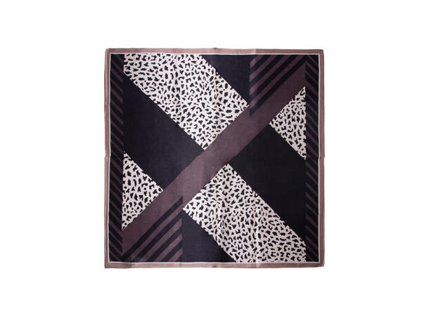 Skjerf m/dyreprint 70x70cm cognac 