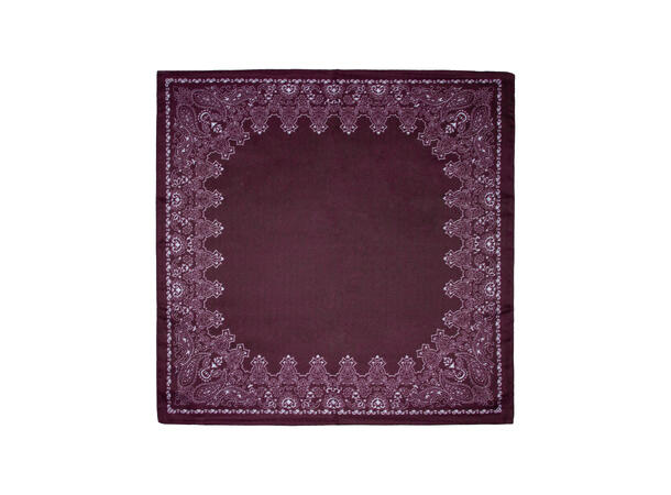Skjerf m/kant 70x70 bordeaux 