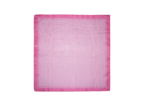 Skjerf m/ruter 58x58cm rosa* 