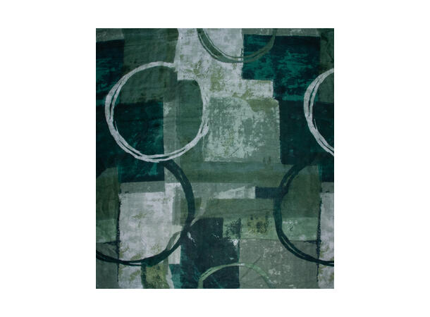 Skjerf m/sirkler 90x180cm grønn 