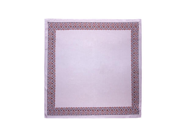 Skjerf mønstert SILKE 70x70 rosa 