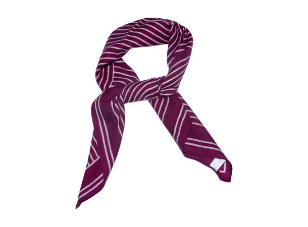Skjerf mønstret Ull 70x70 bordeaux 