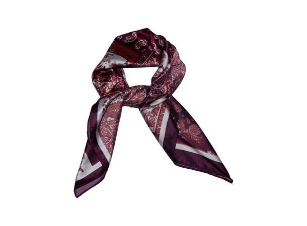 Skjerf paisley 70x70 vinrød NEW 