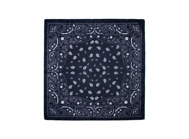Skjerf paisley 70x70cm sort* 