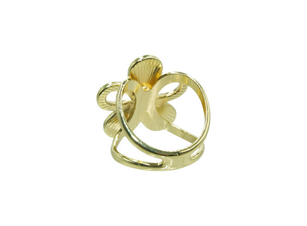Skjerf ring "blomst" gull 