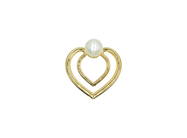 Skjerf ring "hjerter" gull 