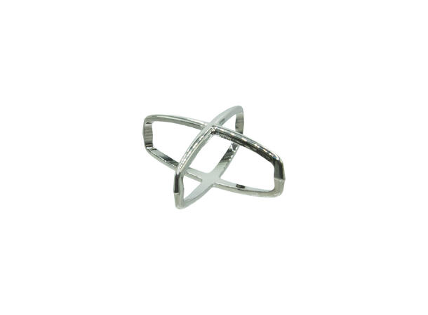 Skjerf ring "langt kryss" sølv 