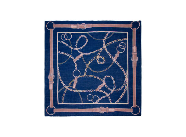 Skjerf seletøy Ull 70x70 navy 