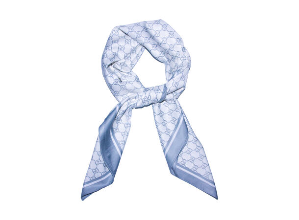 Skjerf småmønstret 90x90 grå 