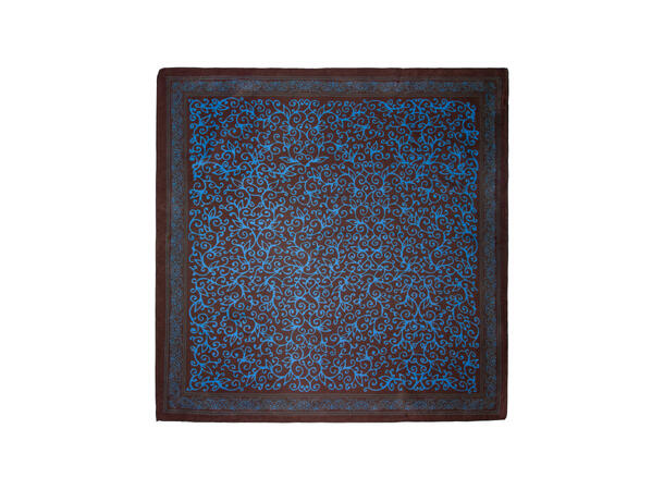 Skjerf wienermønster 70x70cm brun 