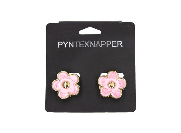 Skjorteknapp blomst rosa 