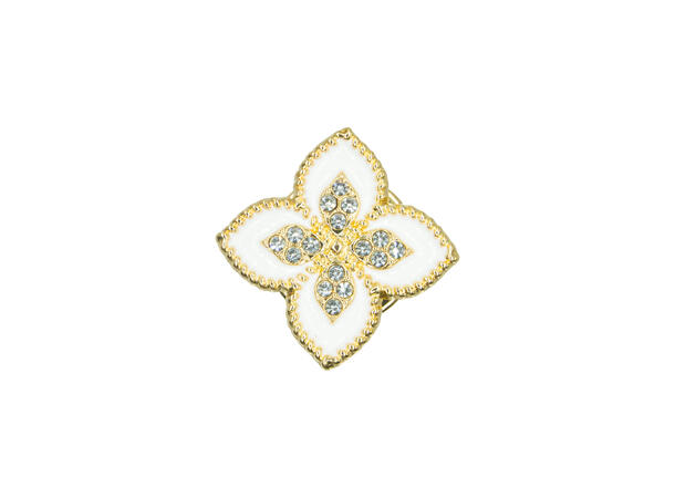 Skjorteknapp stjerne hvit 