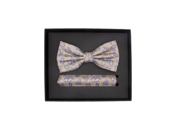 Sløyfe m/lommetørkle paisley beige 