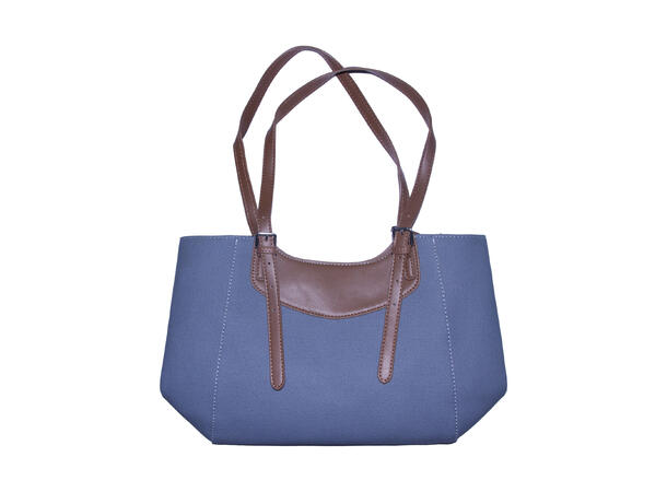 Veske 2-farget 36x25x12 blå 