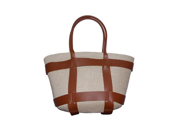 Veske "Summer" stor m/stropper cognac SS27 