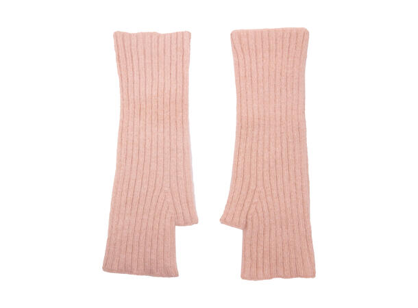Dame armvarmer ribb beige Høst26 