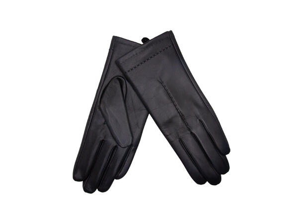 Dame hanske m/enkel syning sort Høst26 