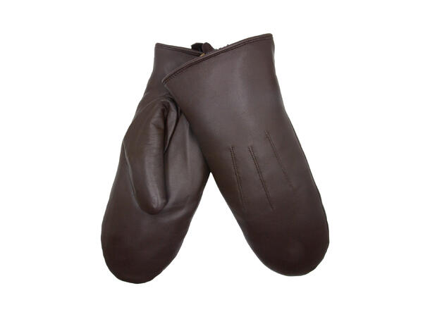 Dame vott skinn brun Høst26 