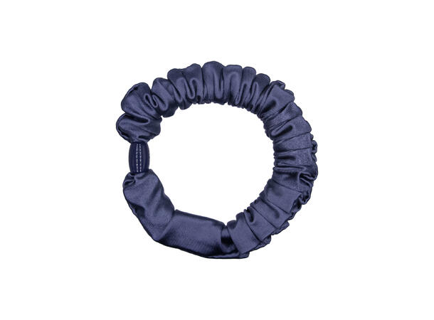 Hårstrikkmm/silke-look navy 