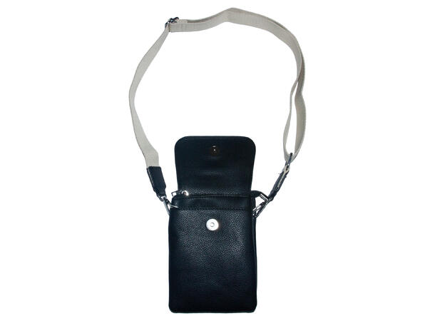 Mobilveske sølv m/offwite strap sort 