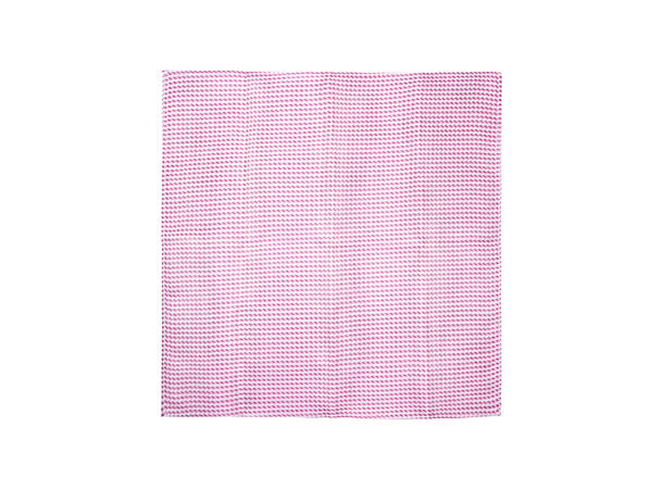 Santi silkeslips+lommetørkle mønstret sett hengende rosa 