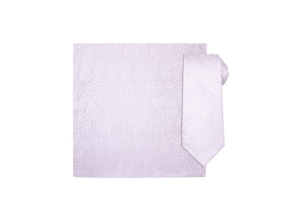 Santi silkeslips+lommetørkle paisley sett hengende sølv 