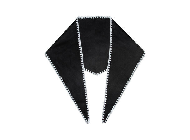 Sjal m/syning30x125 sort Høst26 