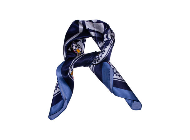 Skjerf "veske"  SILKE 70x70 navy 