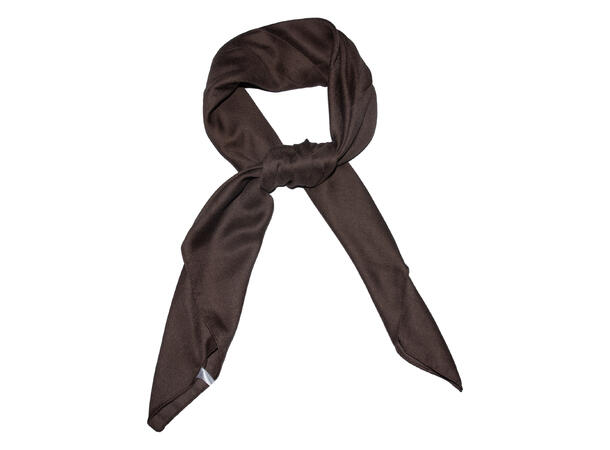 Skjerf ensfarget 90x90cm brun 