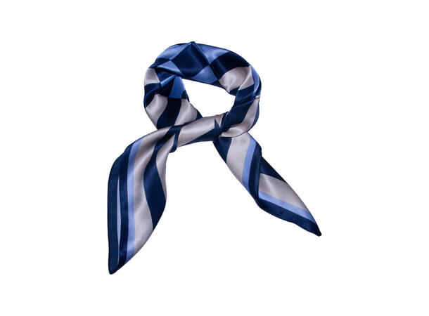 Skjerf geometrisk SILKE 65x65cm blå 